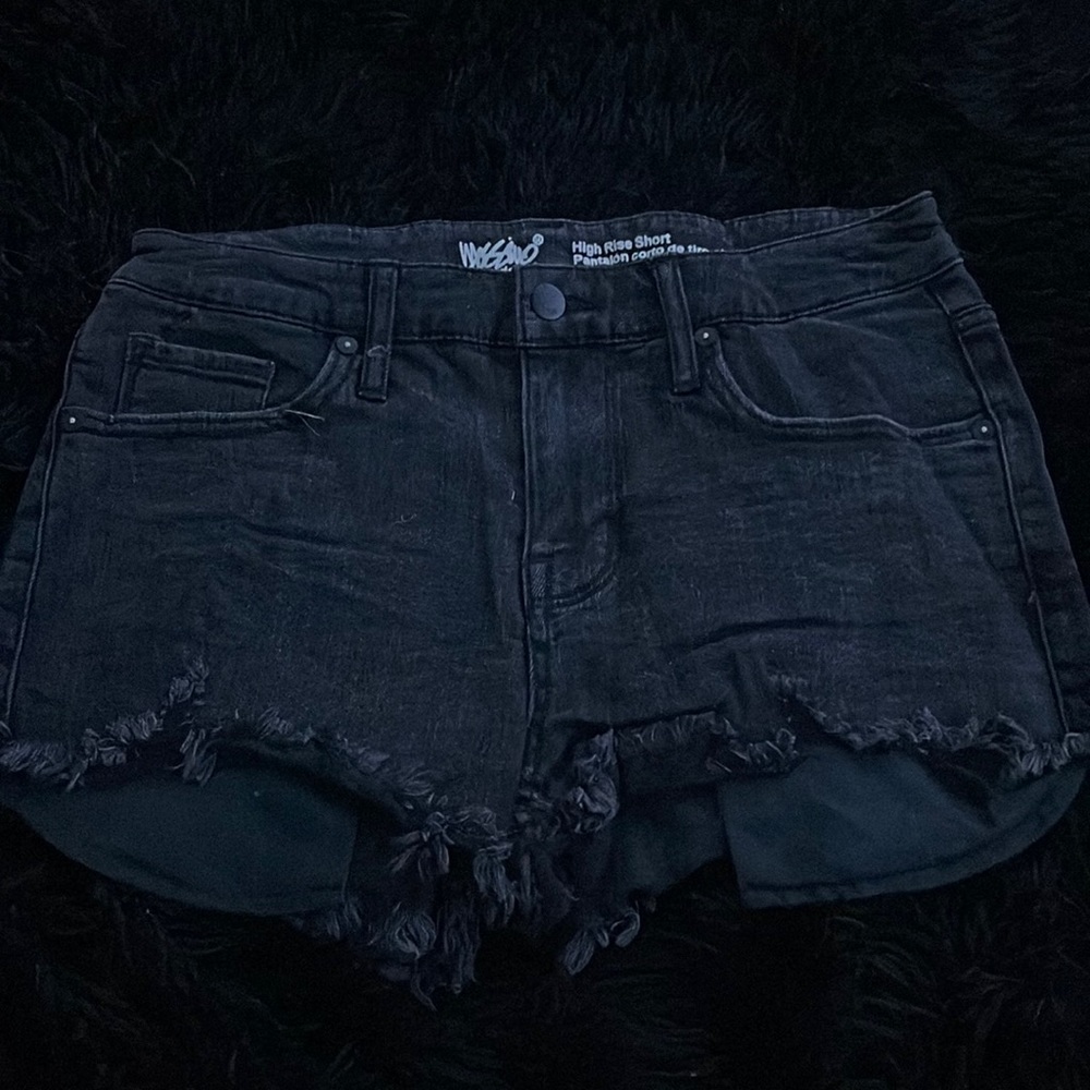 Mossimo High rise black jean shorts size 6 - Picture 4 of 6